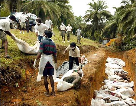 Mass grave in Sri Lanka